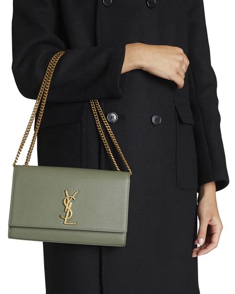 ysl monogramme chain clutch grain de poudre black|KATE CLUTCH IN GRAIN DE POUDRE EMBOSSED LEATHER.